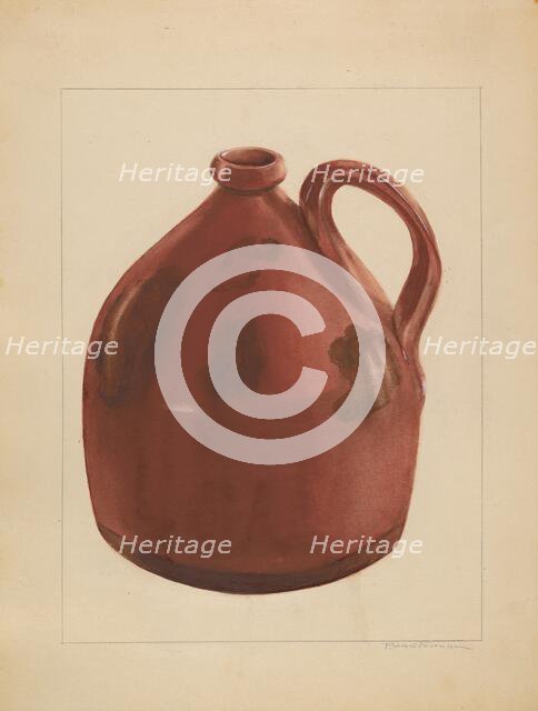Jug, c. 1936. Creator: Bessie Forman.