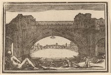 Ponte Vecchio, Florence, 1621. Creator: Edouard Eckman.