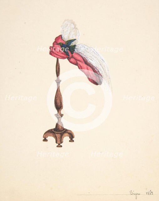 A Hat on a Stand, 1863. Creator: Auguste Félix.