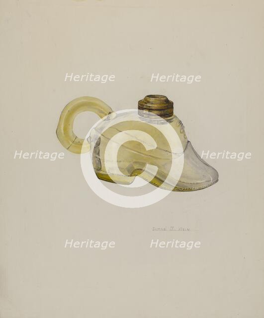 Lamp Base, 1939. Creator: Samuel O. Klein.