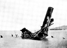 The War in Eastern Asia: the last of the Chinese cruiser "Yangwai", 1895. Creator: George Meisenbach.