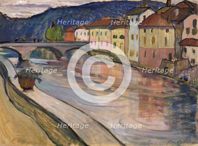 A bridge in Switzerland, 1912. Creator: Della-Vos-Kardovskaya, Olga Ludvigovna (1875-1952).