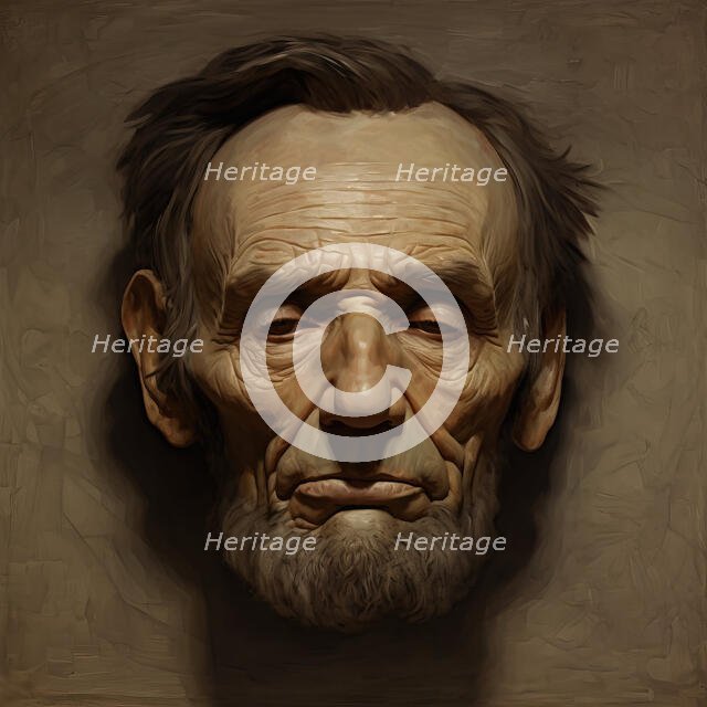 AI IMAGE - Portrait of Abraham Lincoln, c1865, (2023). Creator: Heritage Images.