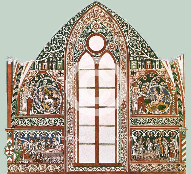 Mural painting in Wienhausen Abbey, Lower Saxony, Germany, (1928). Creator: Unknown.