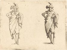 Gentleman Viewed from the Front with Hand on Hip, c. 1617. Creator: Jacques Callot.