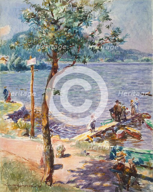 View of a Lake, 1893.  Creator: Meixmoron de Dombasle, Charles de (1839-1912).