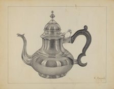 Silver Teapot, c. 1936. Creator: Giacinto Capelli.