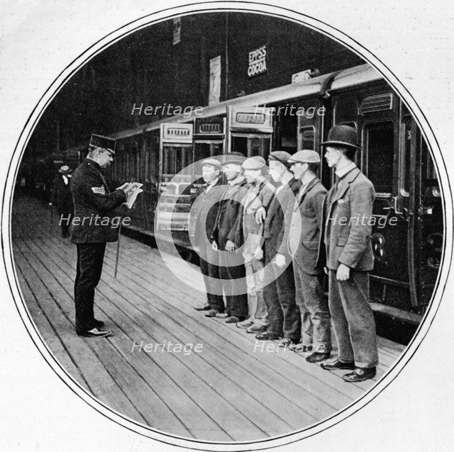 Army recruits off to join up, London, c1900 (1901). Artist: Unknown.