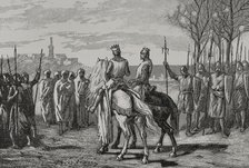 Ramon Berenguer IV and Ermengol receiving the parliamentarians from Lerida, 1890. Creator: Joan Serra y Pausas.