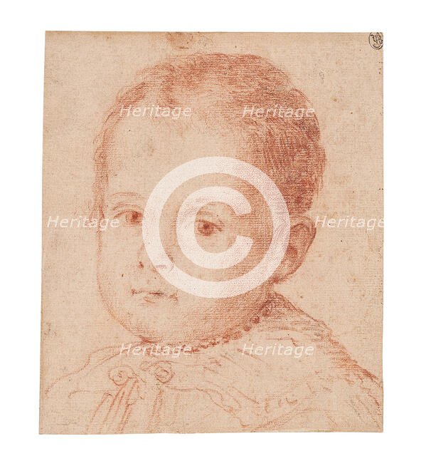 Portrait study of a child with a pearl necklace. Creator: Fontana, Lavinia (1552-1614).