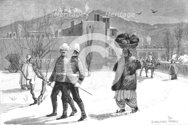 ''Christmas on the Indian Frontier -- Catering for Dinner at Quetta', 1890. Creator: Haldane Macfall.