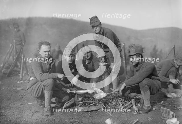 N.Y. Nat'l Guard, Camp Fire, between c1910 and c1915. Creator: Bain News Service.