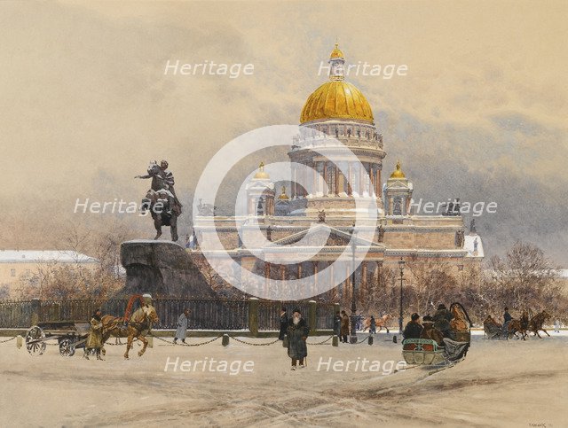 Saint Isaac's Cathedral, 1898. Artist: Kopallik, Franz (1860-1931)