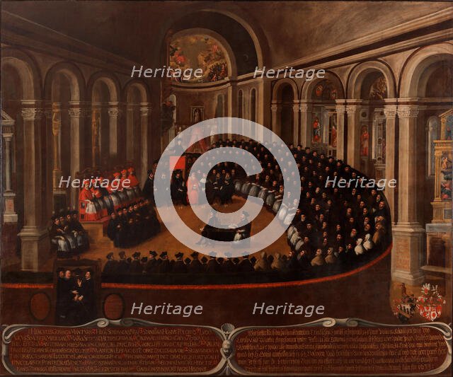 General congregation of the Council of Trent in the Church of Santa Maria Maggiore, 1633. Creator: Naurizio, Elia (1589-1657).
