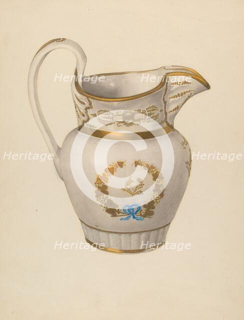 Pitcher, c. 1940. Creator: Roberta Spicer.