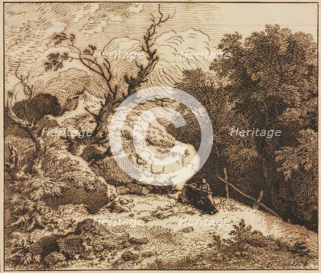 Hermit in a Wooded Landscape, 1776. Creator: Ferdinand Kobell (German, 1740-1799).