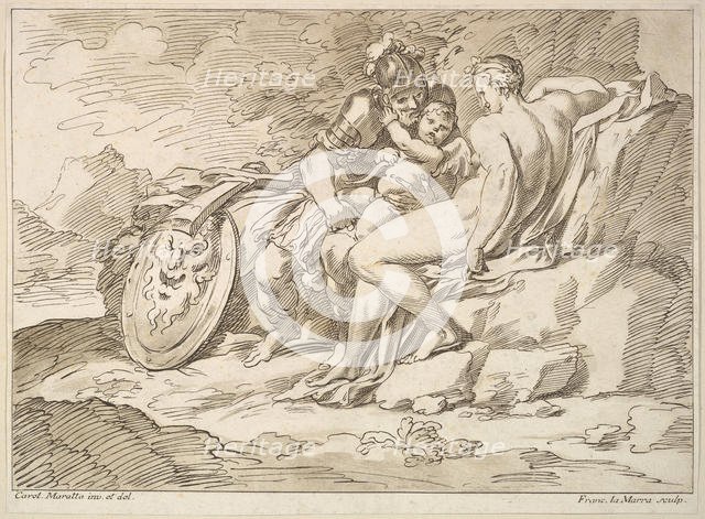 Venus, Mars, and Cupid, 1725-80. Creator: Francesco Lamarra.