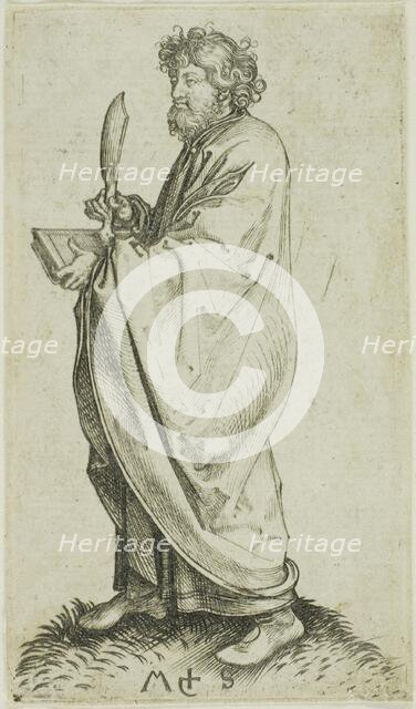 St. Bartholomew, from Apostles, n.d. Creator: Martin Schongauer.