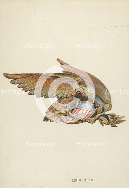 Ship's Stern Ornament, c. 1940. Creator: L. B. Hartman.