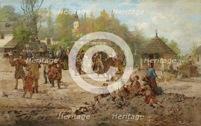 Wedding at Salwator, 1886. Creator: Seweryn Bieszczad.