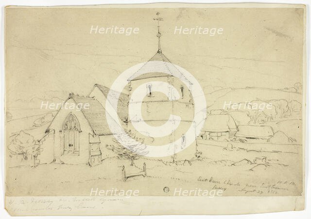 Eastdam Church near Eastbourn Sussex, Aug. 27, 1866. Creator: William Roxby Beverley.