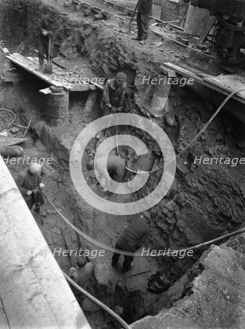 Civil engineers at Silverwood Colliery, South Yorkshire, 1954. Artist: Michael Walters