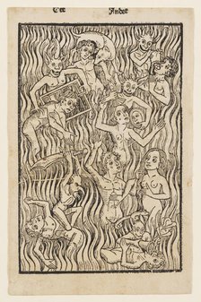 Hell, from the "Seelen Wurzgarten" by Conrad Dinckmut, 1483. Creator: Anonymous.
