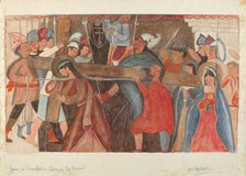 Station of the Cross No. 5: "Jesus is Assisted in Carrying His Cross, c. 1936. Creator: William Herbert.