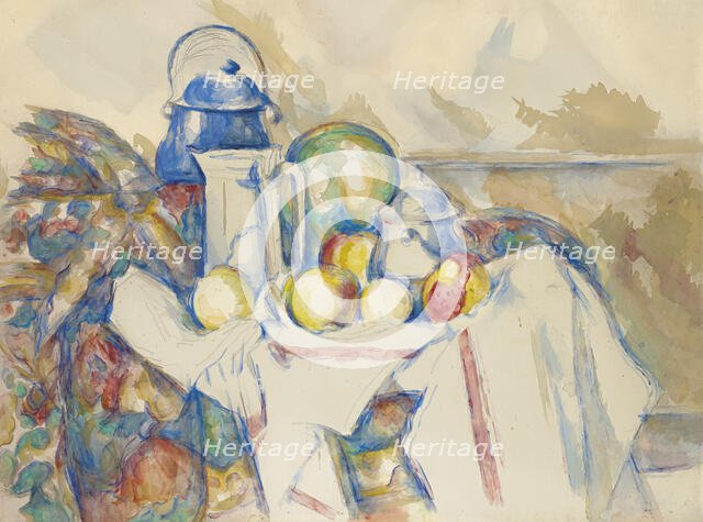 Nature morte avec pot au lait, melon et sucrier , 1900-1906. Creator: Cézanne, Paul (1839-1906).