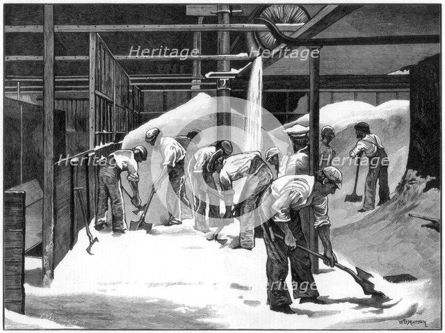 Sugar making at the Counterslip refinery, Bristol, 1873.Artist: WB Murray