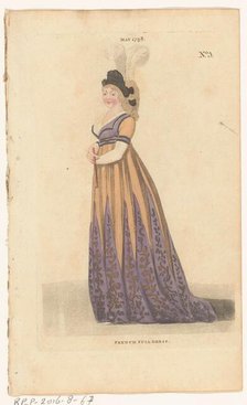 Magazine of Female Fashions of London and Paris, No. 5, May 1798: French Full Dress, 1798. Creator: Unknown.