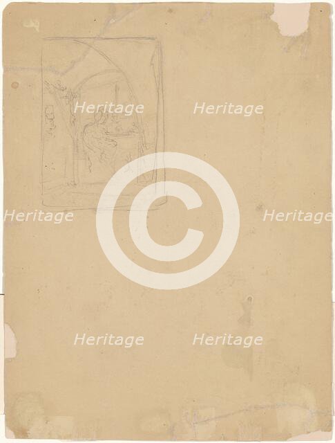 Study of an Interior [verso], late 19th century. Creator: Walter Shirlaw.