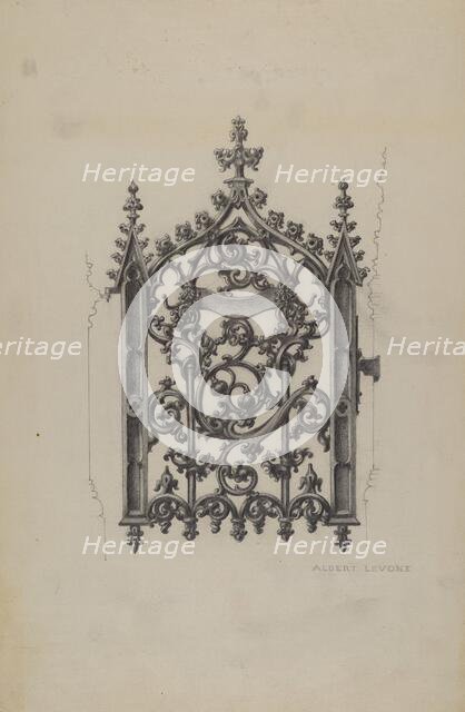 Cast Iron Gate, c. 1937. Creator: Albert J. Levone.