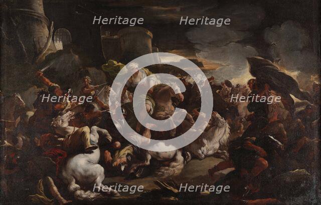 Semiramis at the defense of Babylon, Second Half of the 17th century. Creator: Giordano, Luca (1632-1705).