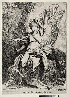 Specimens of Polyautography: The Angel at the Tomb of Christ, 1801. Creator: Benjamin West (American, 1738-1820).