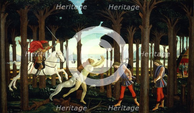  'The History of Nastagio degli honesty' (Table I), on a tale of 'The Decameron' by Boccaccio.