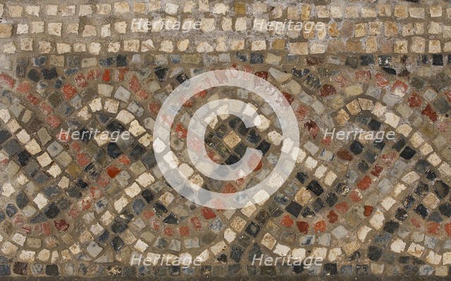 Mosaic, Great Witcombe Roman Villa, Gloucestershire, 2018. Creator: James O Davies.