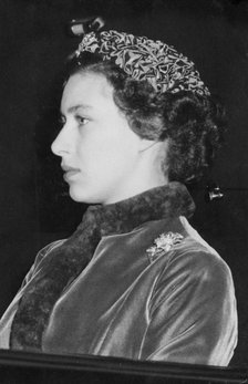 Princess Margaret attending a wedding at Queen's Chapel, London, 1954. Artist: Unknown