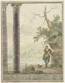 Design for room painting with river landscape, 1700-1800. Creator: Anon.