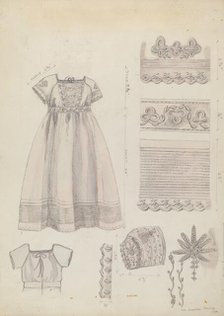 Embroidered Dress & Mull Cap, 1936. Creator: Ella Josephine Sterling.