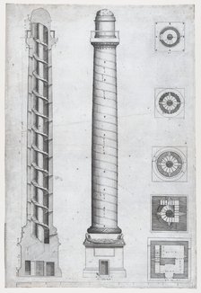 Trajan's Column, 16th century. Creator: Anon.