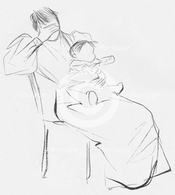 'Study in Line', c1898. Artist: Jean Louis Forain.