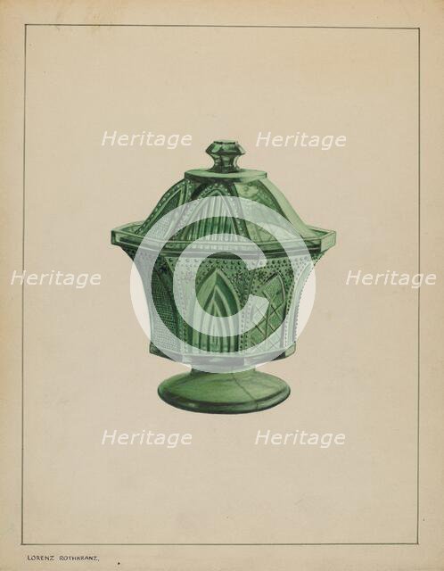 Sugar Bowl, c. 1937. Creator: Giacinto Capelli.