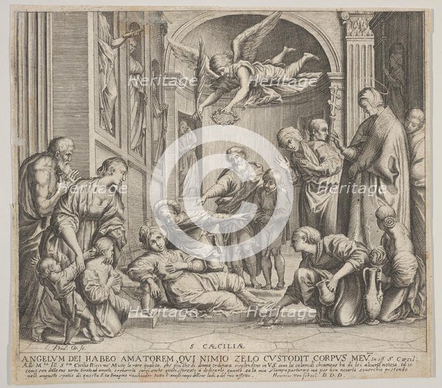 The death of St Cecilia, ca. 1640-60. Creator: Johann Friedrich Greuter.