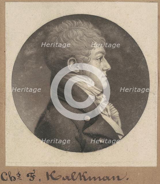 Charles F. Kalkman, 1803. Creator: Charles Balthazar Julien Févret de Saint-Mémin.