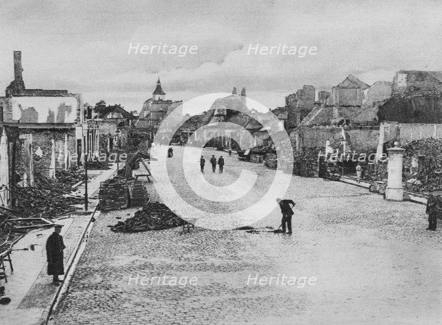 A street in Ortelsburg, Eastern Prussia, World War I, August 1915. Artist: Unknown
