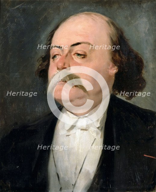 Portrait of Gustave Flaubert (1821-1880). Artist: Giraud, Pierre François Eugène (1806-1881)