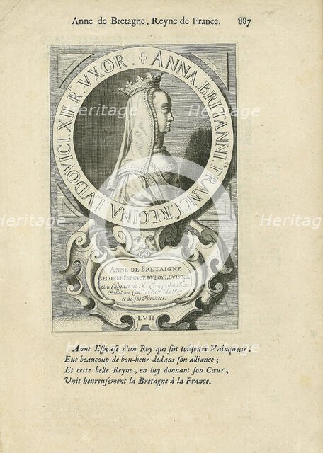 Anne of Brittany (1477-1514), Duchess of Brittany and Queen of France. Creator: Anonymous.