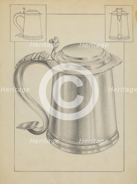 Silver Tankard, c. 1936. Creator: Clayton Braun.