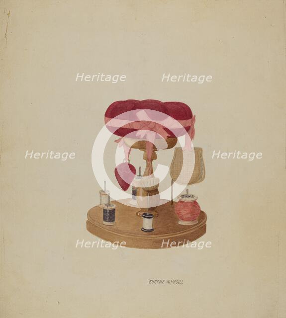 Sewing Stand, 1935/1942. Creator: McGill, Eugene W..